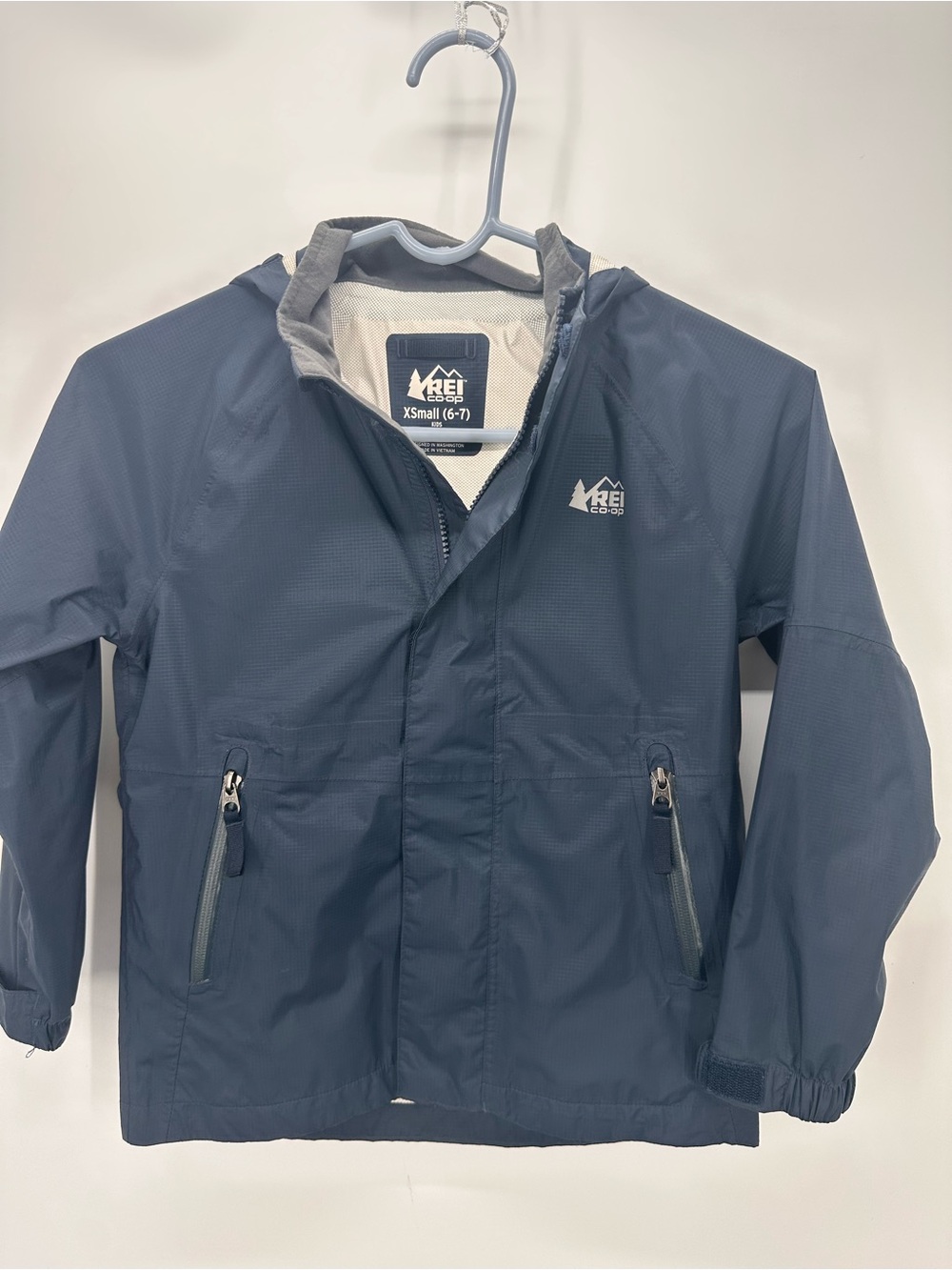 REI Co-Op Rainier Rain Jacket in Dark Blue Color